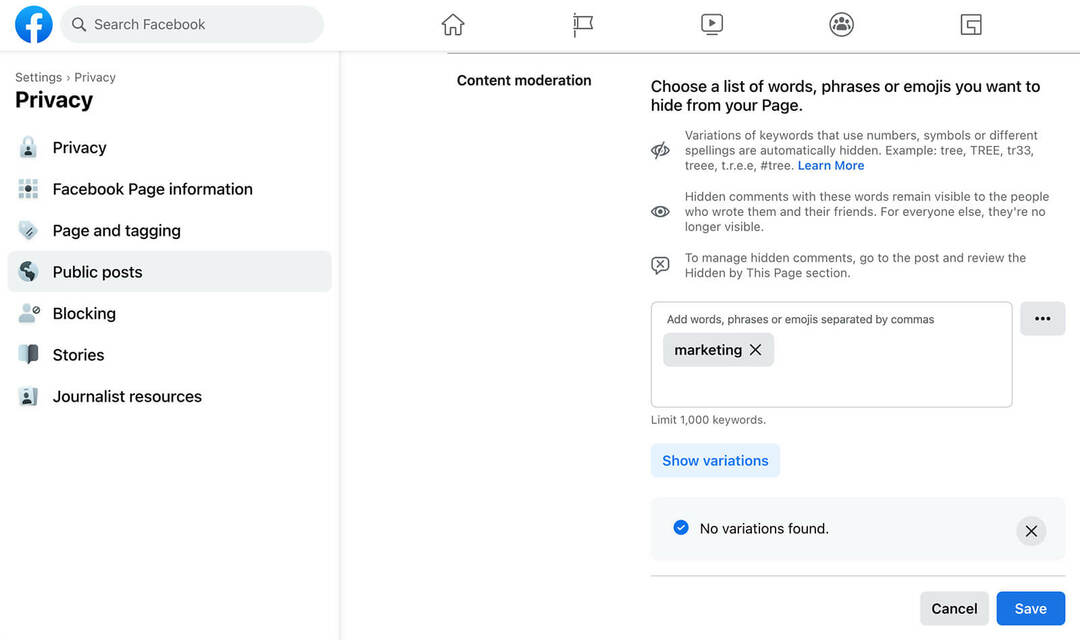 cara-memoderasi-halaman-facebook-percakapan-komentar-untuk-kata kunci-publik-posting-tampilkan-variasi-langkah-12