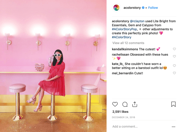 Buat cerita Instagram Cerita Warna langkah 7 yang menunjukkan pos yang sudah selesai.