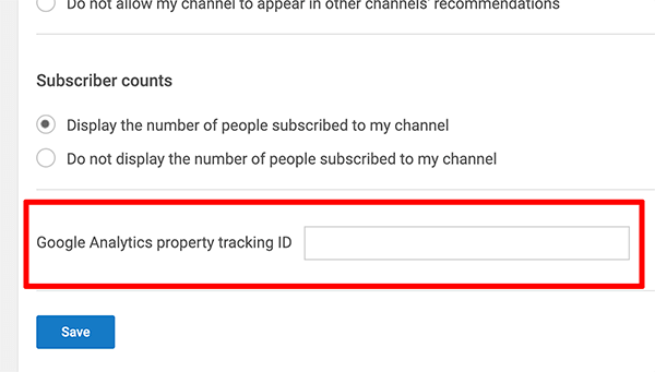Google Analytics cara menghubungkan ID pelacakan properti ke saluran YouTube langkah 2