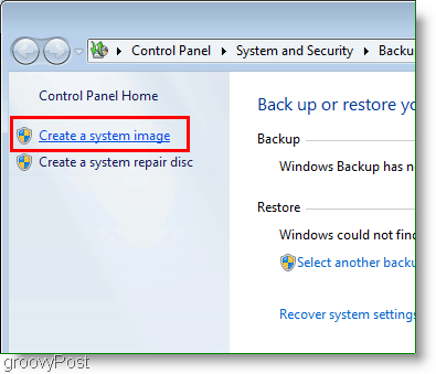 Windows 7: Buat tautan gambar sistem