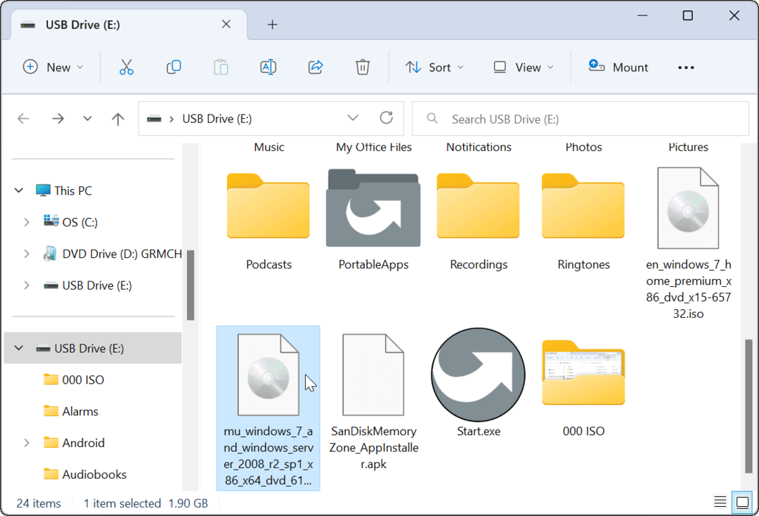 Pasang Gambar ISO di Windows 11