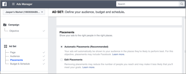 Pemasar sekarang dapat menjalankan iklan utama di kedua penempatan Facebook dan Instagram.