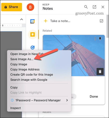 Menyimpan gambar Google Slides ke PC