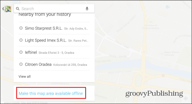 Google Maps Android menghapus alamat