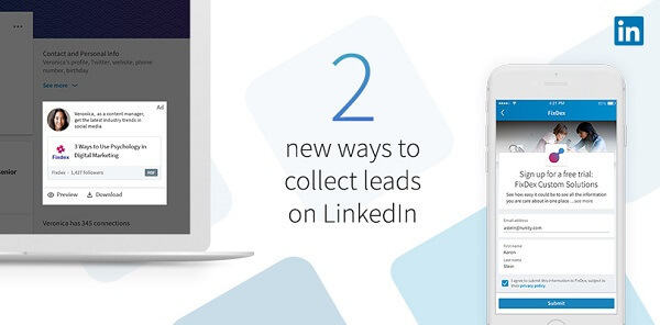 LinkedIn meluncurkan dua cara baru untuk mengumpulkan prospek dengan Formulir Gen Prospek baru LinkedIn untuk Konten Bersponsor.
