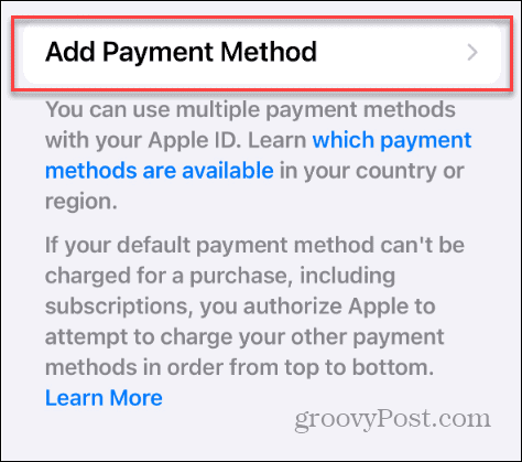 Ubah Metode Pembayaran Akun Apple Anda