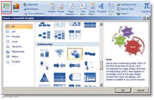 Microsoft Word 2007 Masukkan Smartart