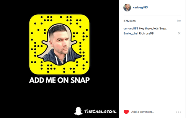 iklan instagram untuk mempromosikan contoh snapchat