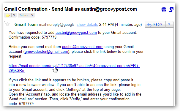 kotak masuk gmail - email verifikasi