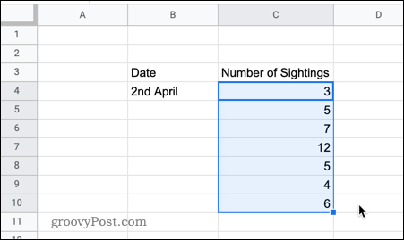 isi di google sheets