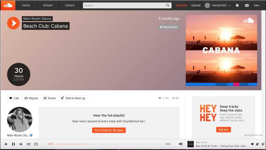 Mendengarkan SoundCloud Online