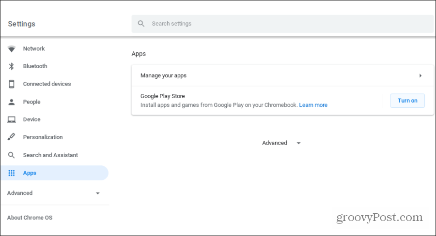 google play apps di Chromebook