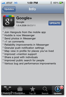 Pembaruan Aplikasi Google+ untuk iPhone dan perangkat iOS lainnya