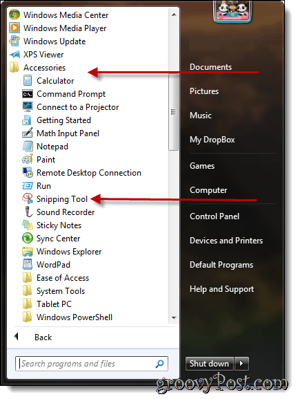 Ambil Screenshot dengan Windows 7 dengan Snipping Tool