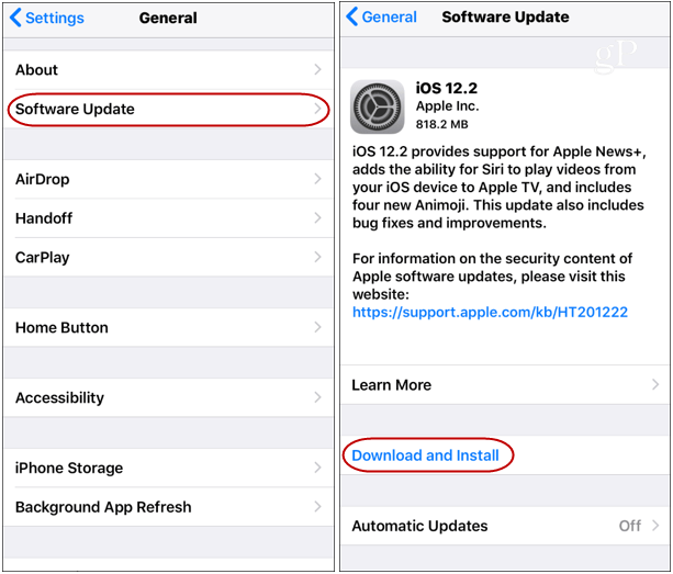 Pembaruan iOS 12.2