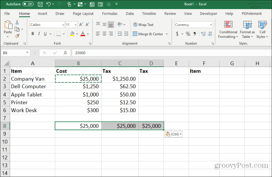 salin satu sel ke banyak di excel