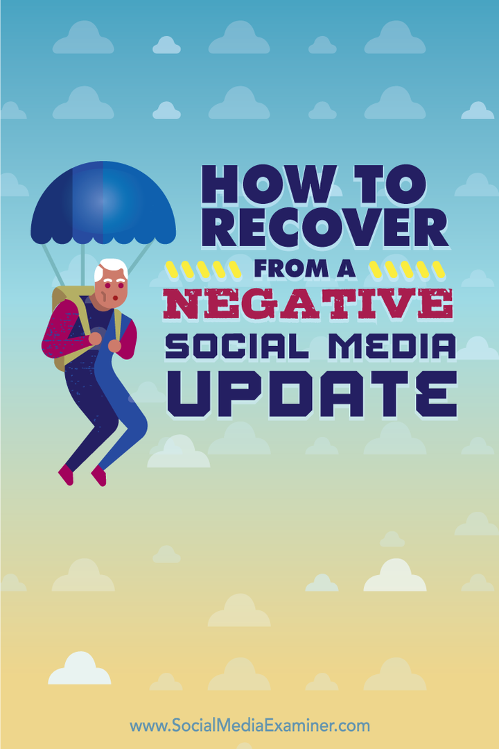 bagaimana memulihkan dari pembaruan media sosial yang negatif