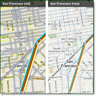 perbandingan peta transit google