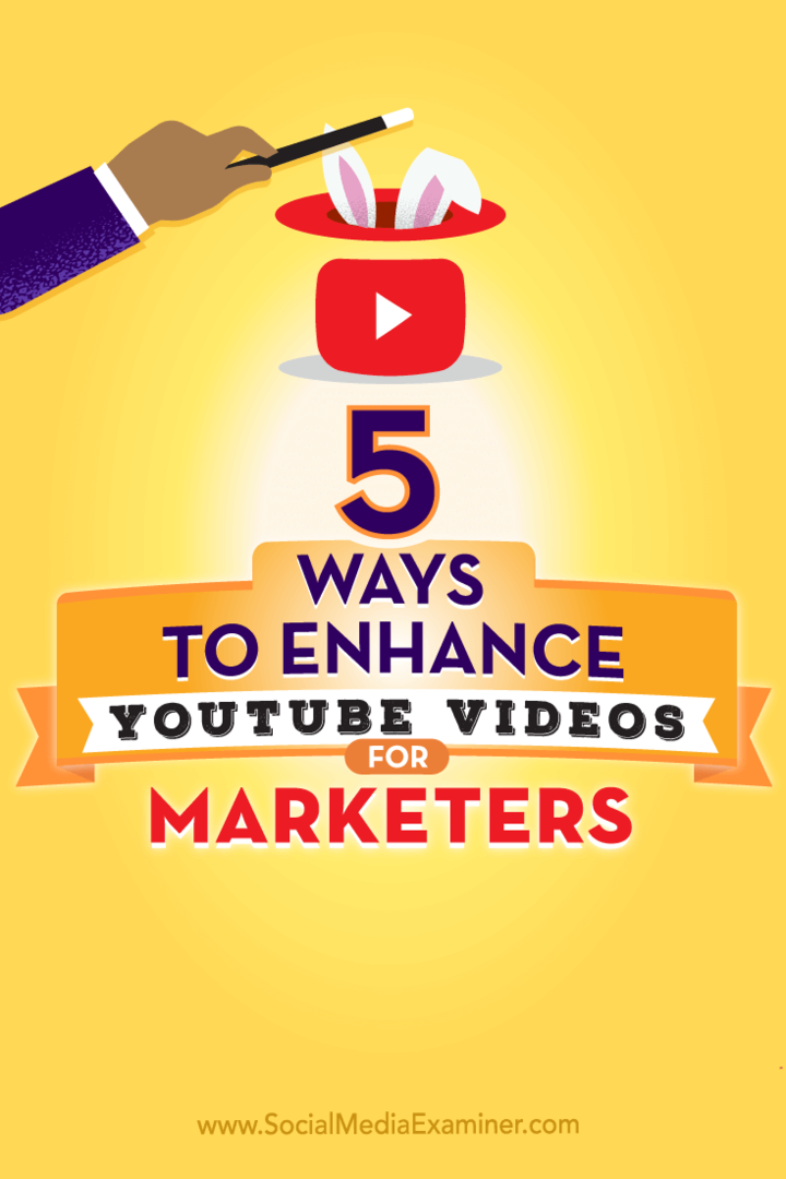 5 Cara untuk Meningkatkan Video YouTube untuk Pemasar: Penguji Media Sosial