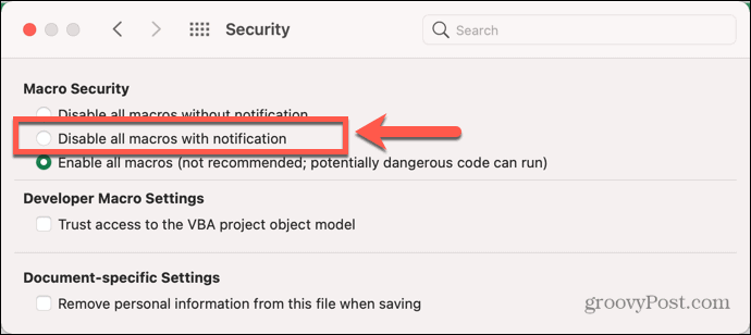 mac excel menonaktifkan makro dengan notifikasi