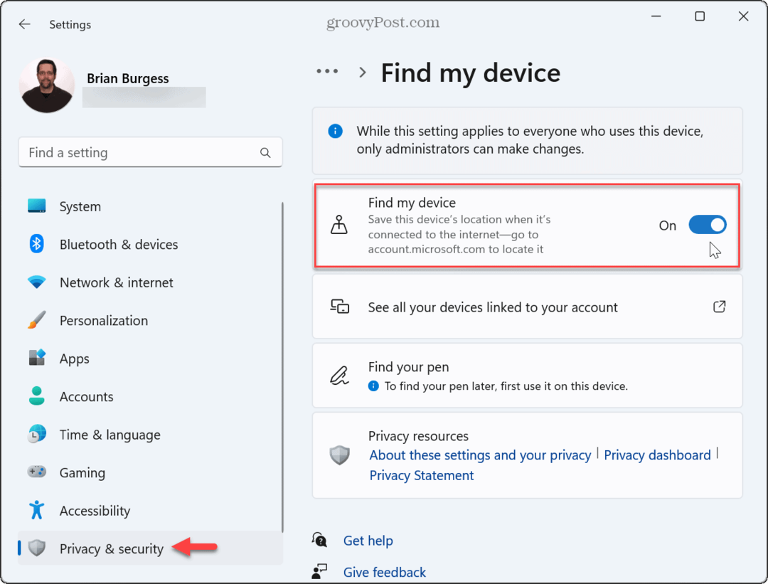 Cara Mengaktifkan Temukan Perangkat Saya di Windows 11