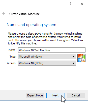 02 Beri Nama Mesin Virtual baru (Instalasi Windows 10)