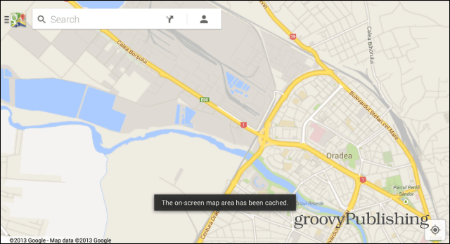 Google Maps Peta Android disimpan untuk penggunaan offline