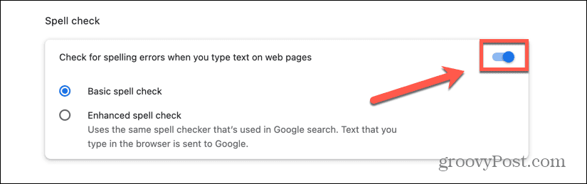 Anda mungkin perlu menonaktifkan pemeriksaan ejaan bawaan di Chrome jika pemeriksaan ejaan Google Dokumen tidak berfungsi