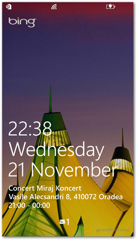 Windows Phone 8 Status layar kunci cepat