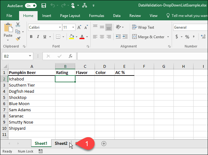 Cara Membuat Daftar Drop-Down Menggunakan Validasi Data di Microsoft Excel