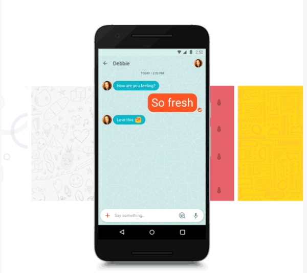 Google Allo menambahkan fitur baru untuk mempermudah menemukan dan mengirim emoji atau stiker yang sempurna dan berbagai latar belakang untuk melengkapi gaya Anda dalam obrolan