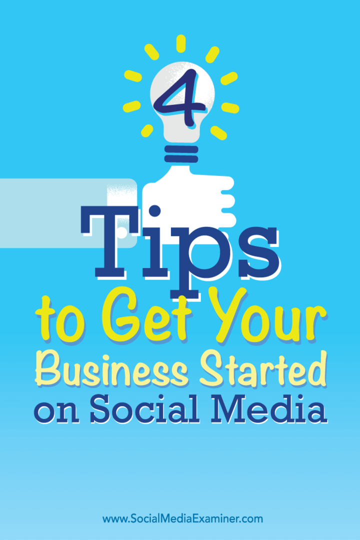 Kiat tentang empat cara memulai bisnis kecil Anda di media sosial.