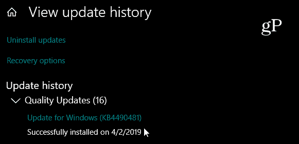 Pembaruan Kumulatif Windows 10 KB4490481