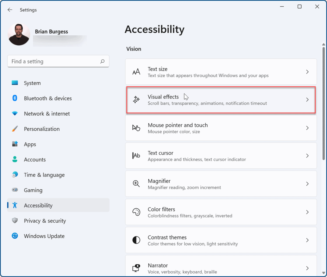 Pengaturan Aksesibilitas membuat Windows 11 lebih cepat pada perangkat keras lama