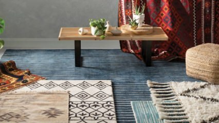 Saran penggunaan karpet yang berbeda dalam dekorasi