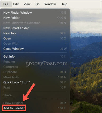 mac tambahkan ke sidebar