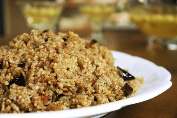Cara membuat nasi dengan terong
