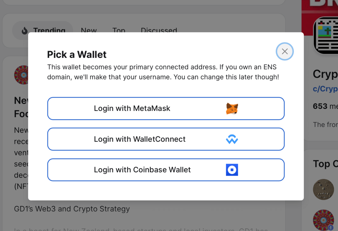 gambar prompt untuk menghubungkan dompet crypto di situs web gm.xyz