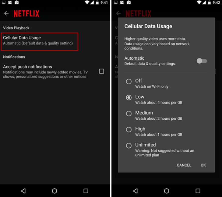 Batasi Penggunaan Data Netflix Di Android atau iPhone untuk Menghindari Biaya Pengeluaran