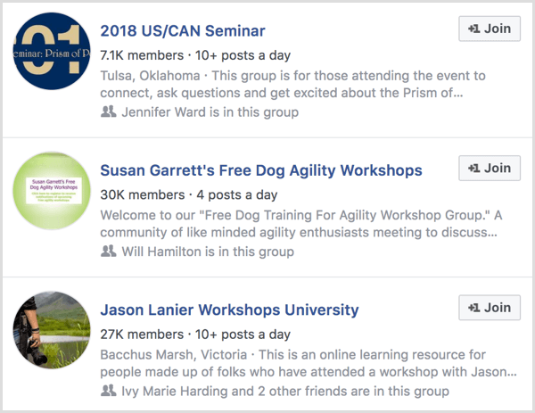 contoh grup Facebook untuk peserta acara