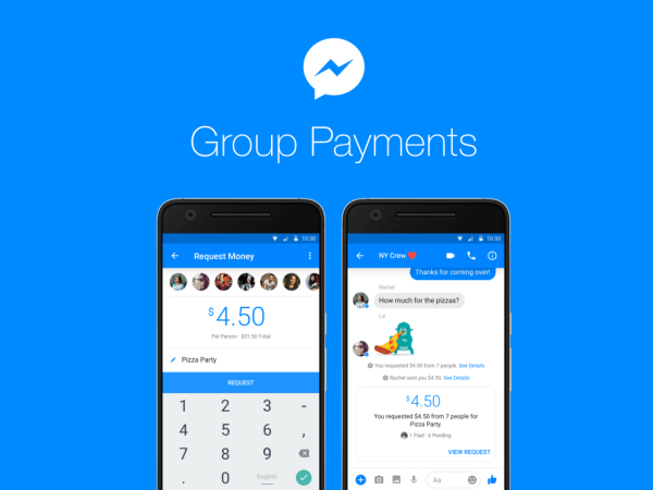 Pengguna Facebook sekarang dapat mengirim atau menerima uang antar kelompok orang di Messenger.
