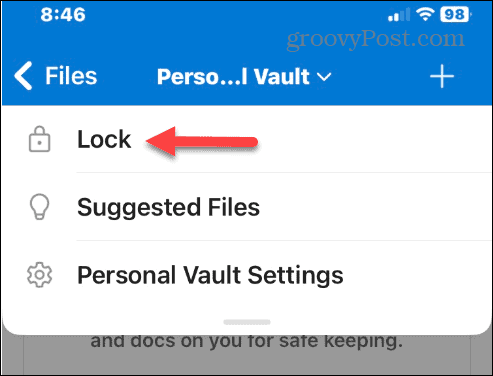 Waktu Penguncian Vault Pribadi OneDrive