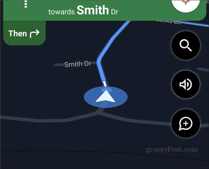 Navigasi simbol mobil Google Maps
