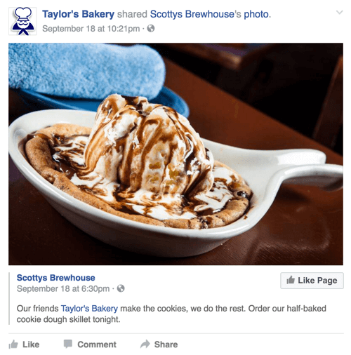 posting facebook taylors bakery