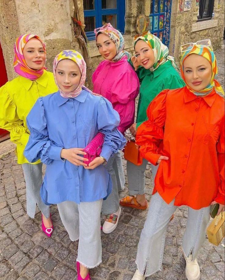 Fashion warna hijab kontras