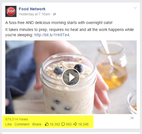 posting video jaringan makanan di facebook