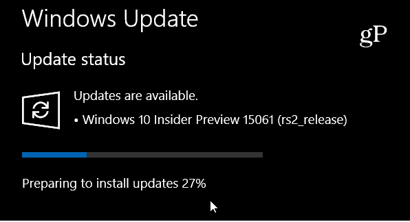 Windows 10 Insider Build 15061 adalah PC Preview Build Ketiga Minggu ini