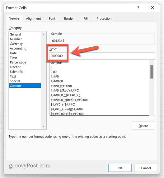 format kustom excel