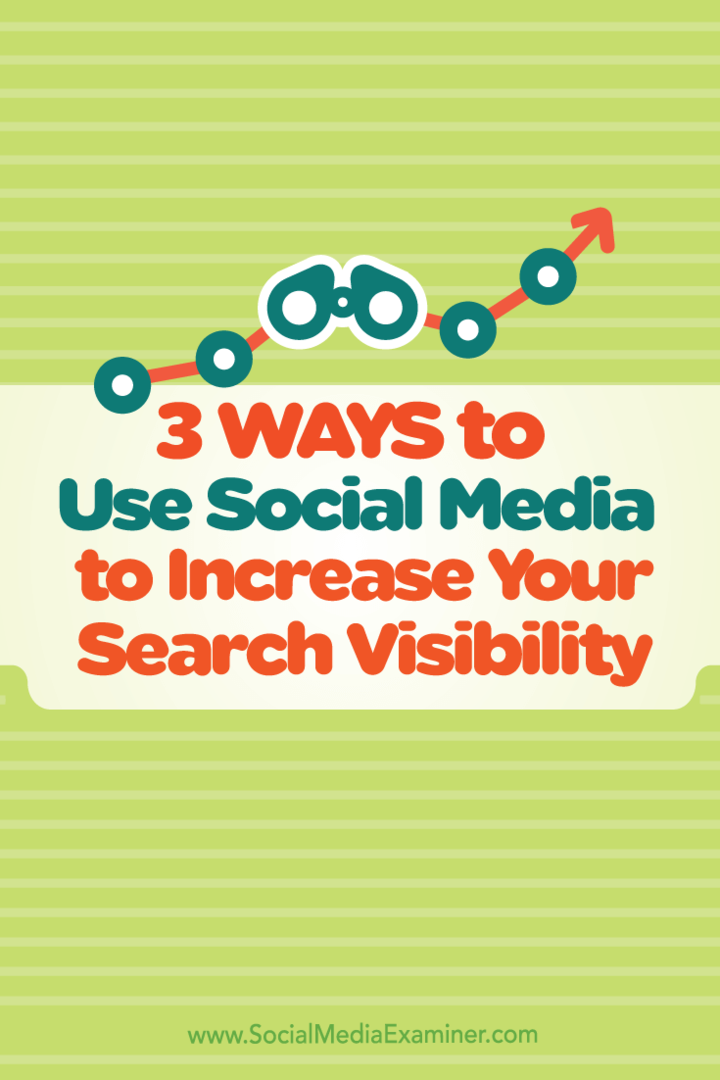3 Cara Menggunakan Media Sosial untuk Meningkatkan Visibilitas Pencarian Anda: Penguji Media Sosial