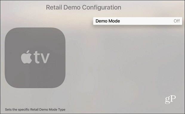 Mode Demo apel TV